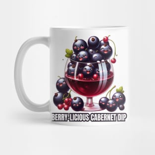 Berry-licious Cabernet Cheer - Dive Into Wine Delight Shirt Mug